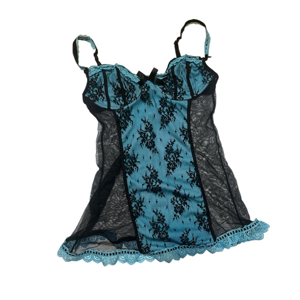 SOLD Dreamgirl blue/turquoise lingerie Top